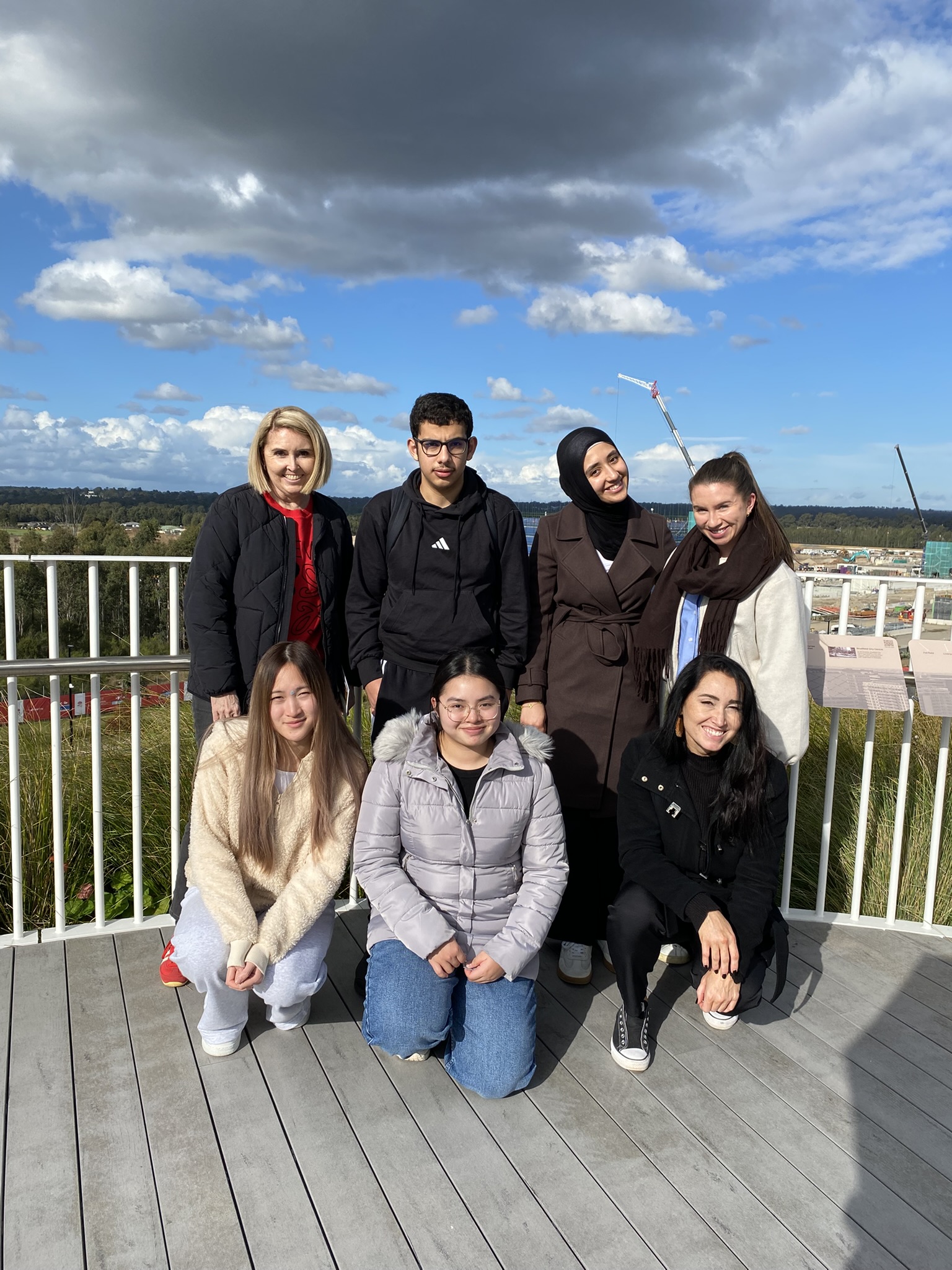 Students at the WSI Experience Centre interactive display
