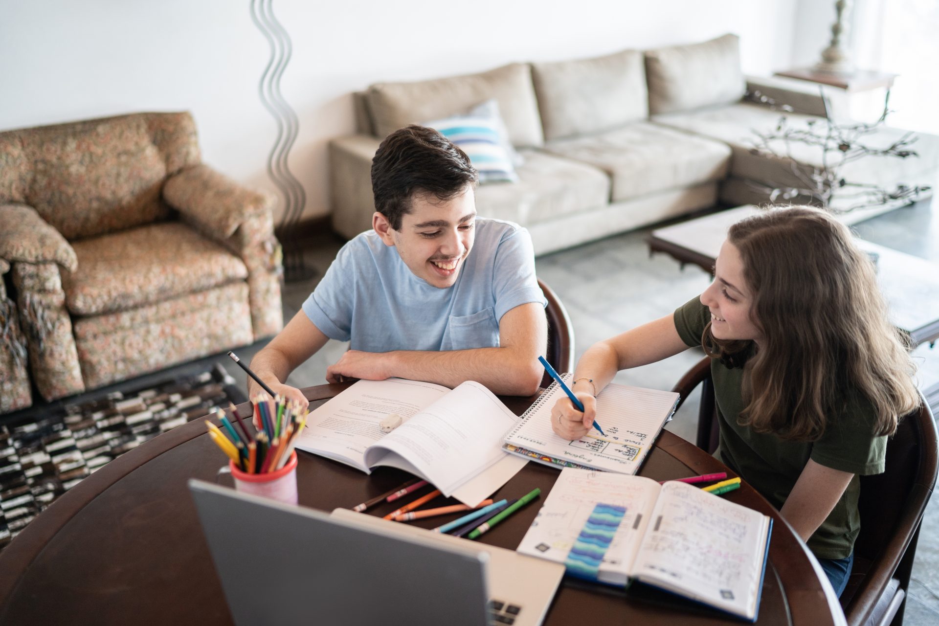 A senior student in a one-to-one mentoring session
